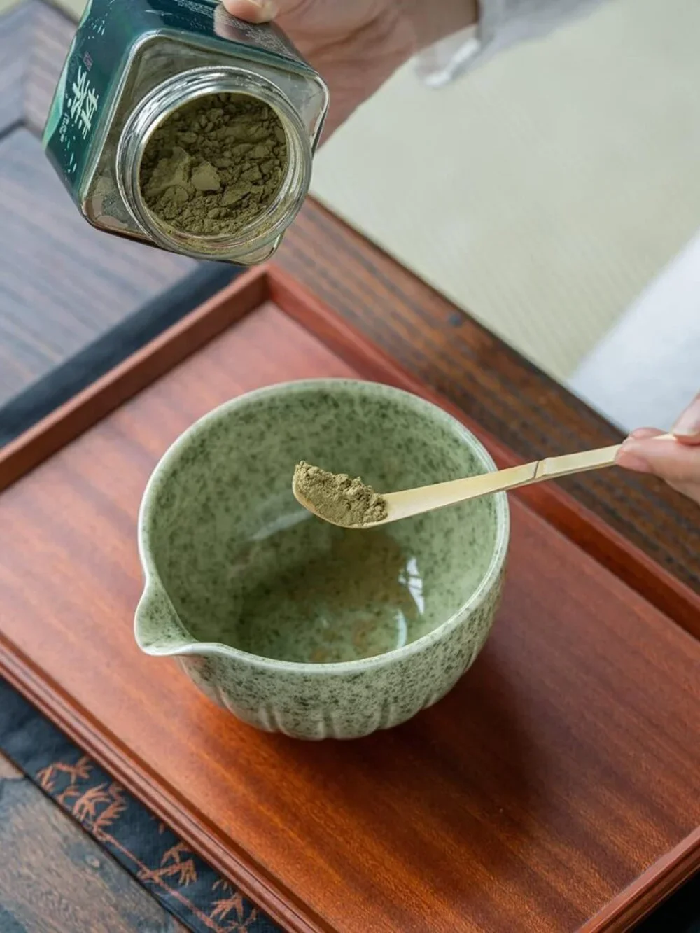 5pc Perfect Matcha Kit for Matcha Tea Ceremony Match Bowl Scoop Chasen Holder